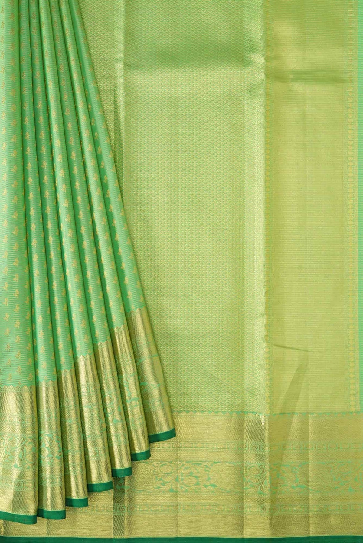 Sea Green Dual Tone Kanjivaram Silk Saree