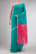Sky Blue Dual Tone Silk Cotton Saree