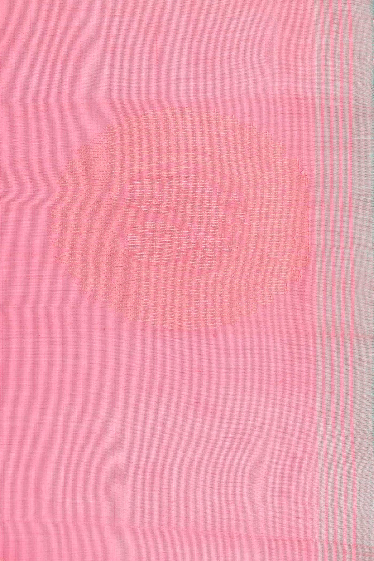 Pink Dual Tone Silk Cotton Saree