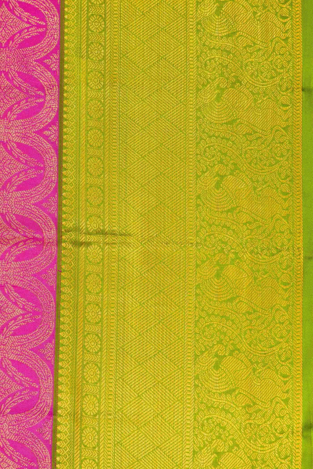 Pink Dual Tone Kanchipuram Silk Saree
