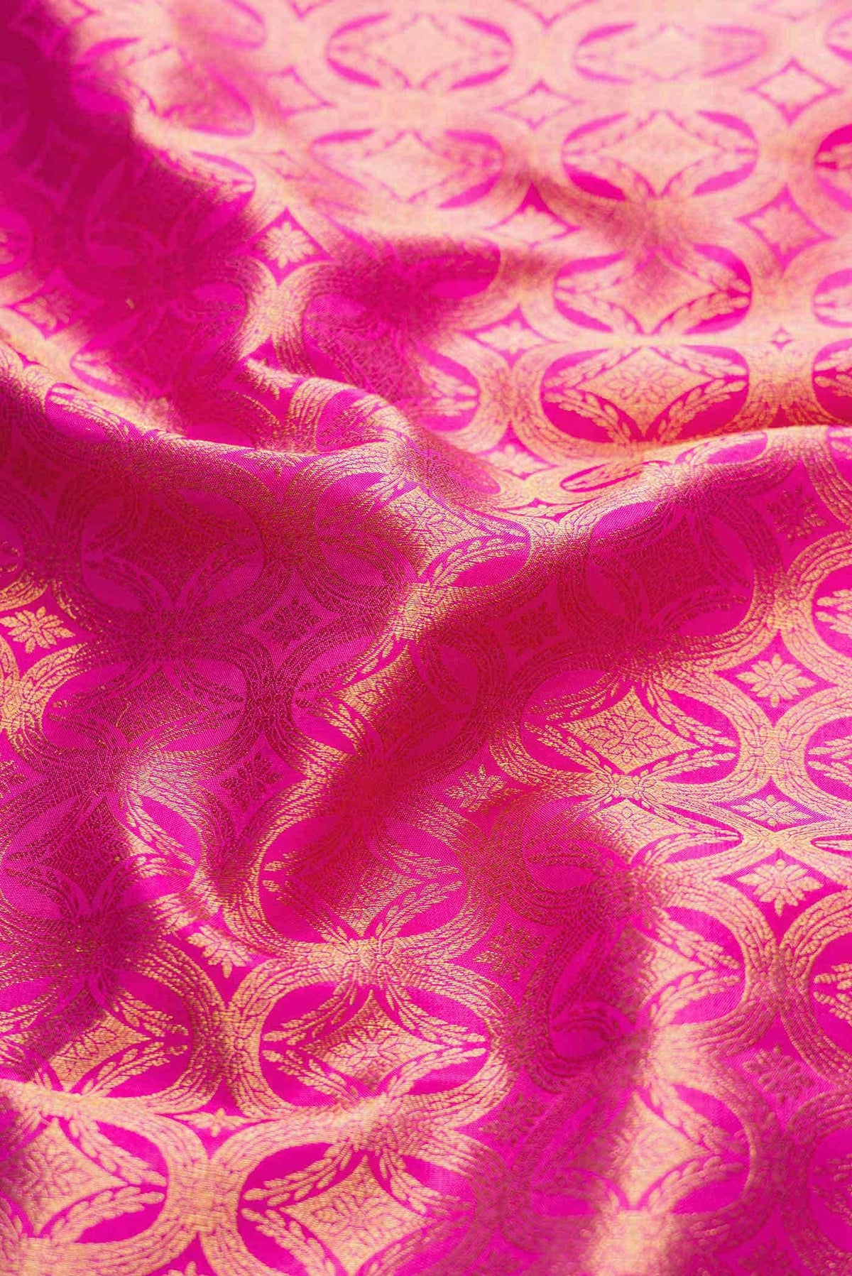 Pink Dual Tone Kanchipuram Silk Saree