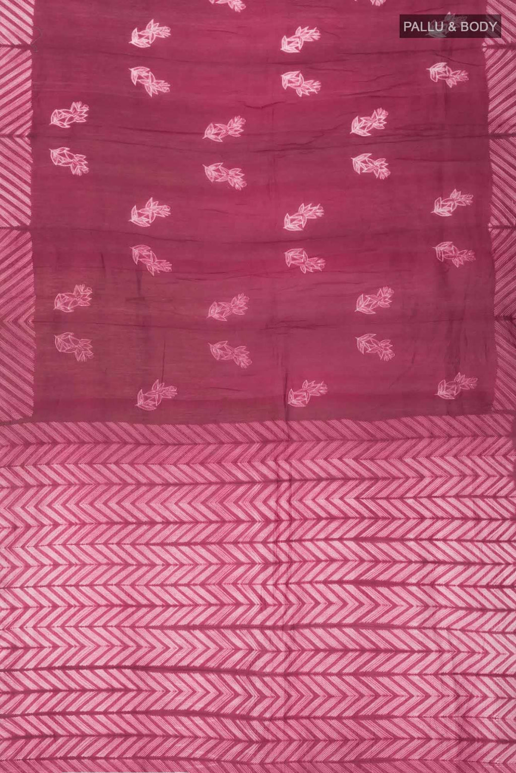 Maroon Chanderi Silk Cotton Saree