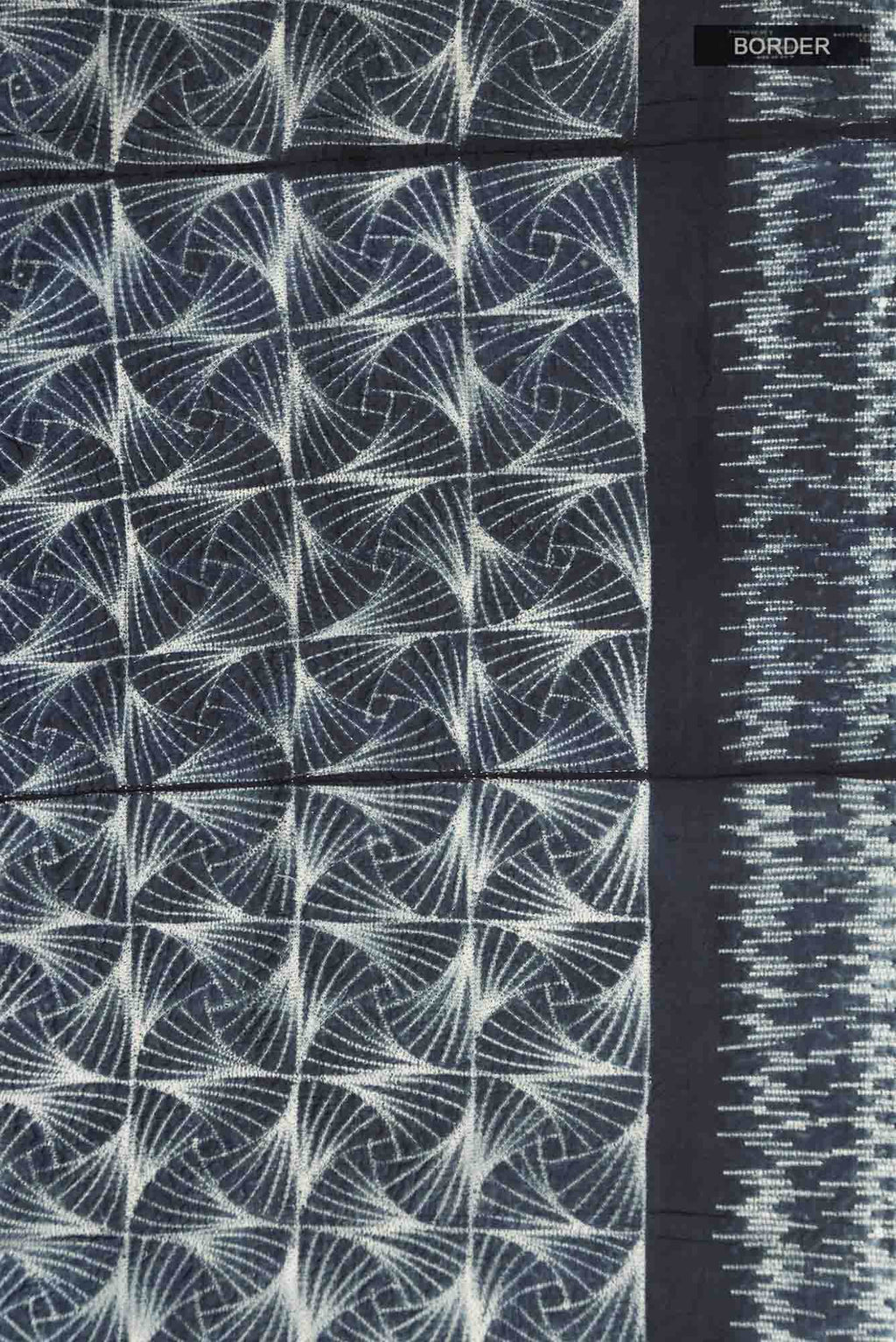 Grey Printed Silk Saree