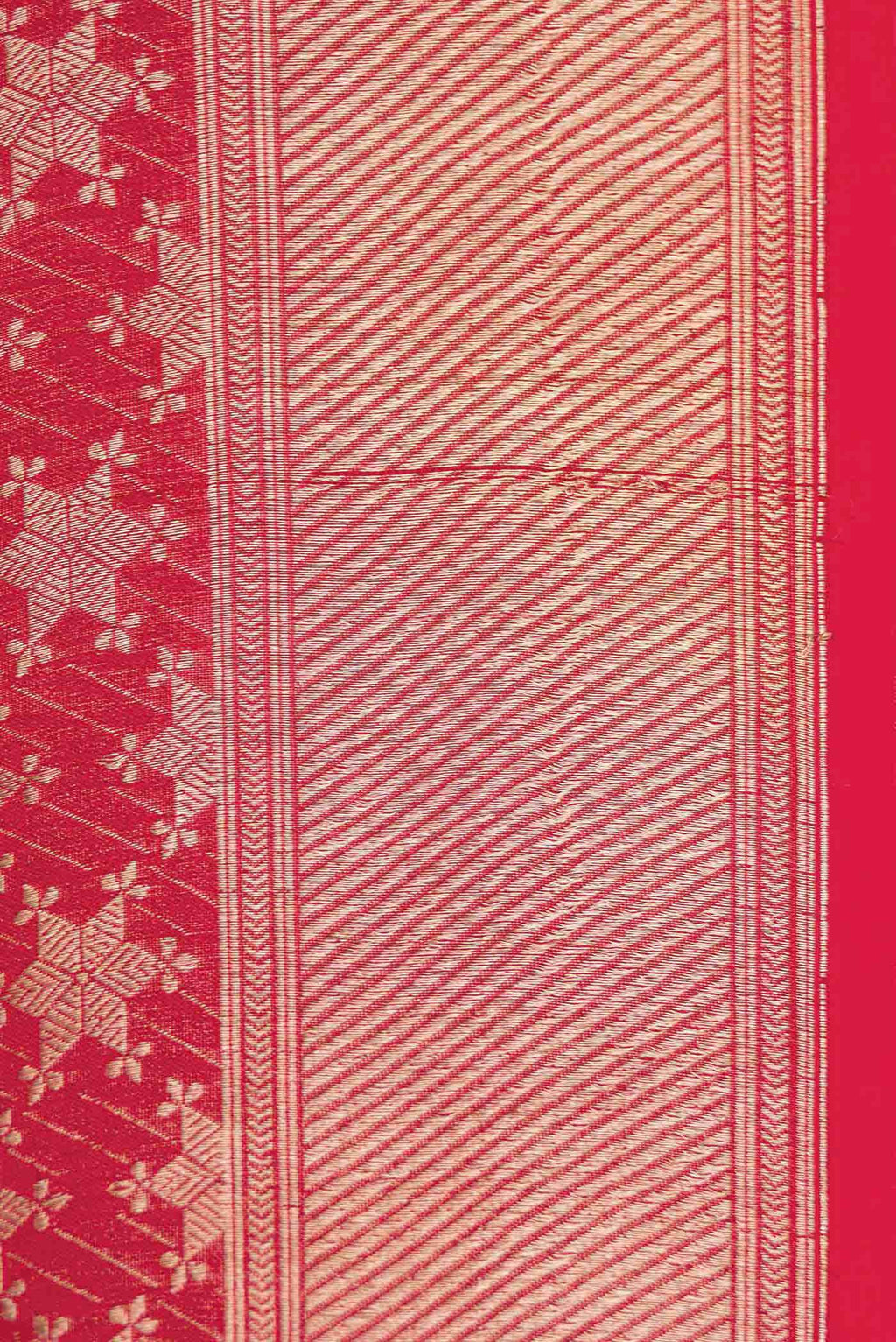 Red Dual Tone Banarasi Silk Saree