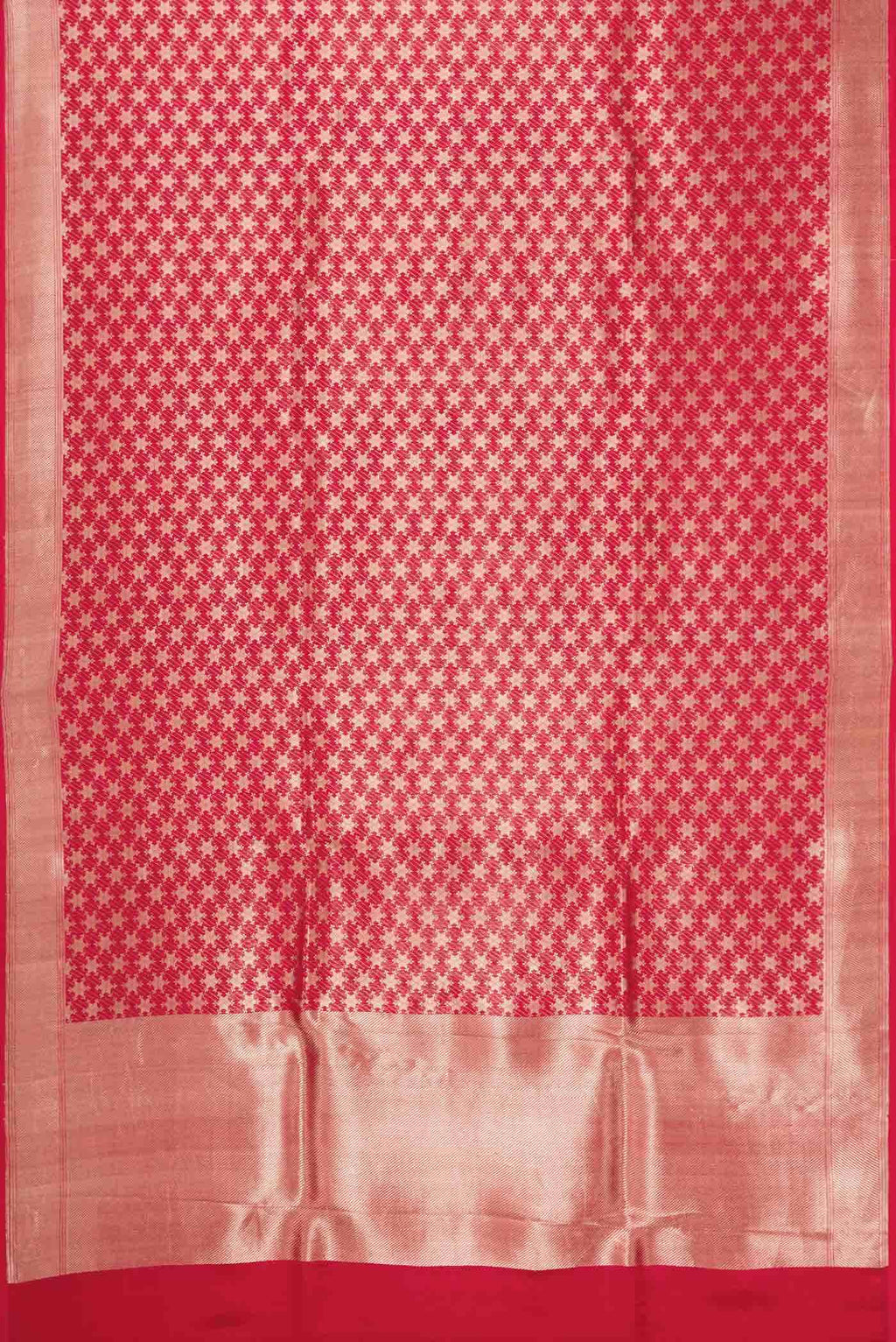 Red Dual Tone Banarasi Silk Saree