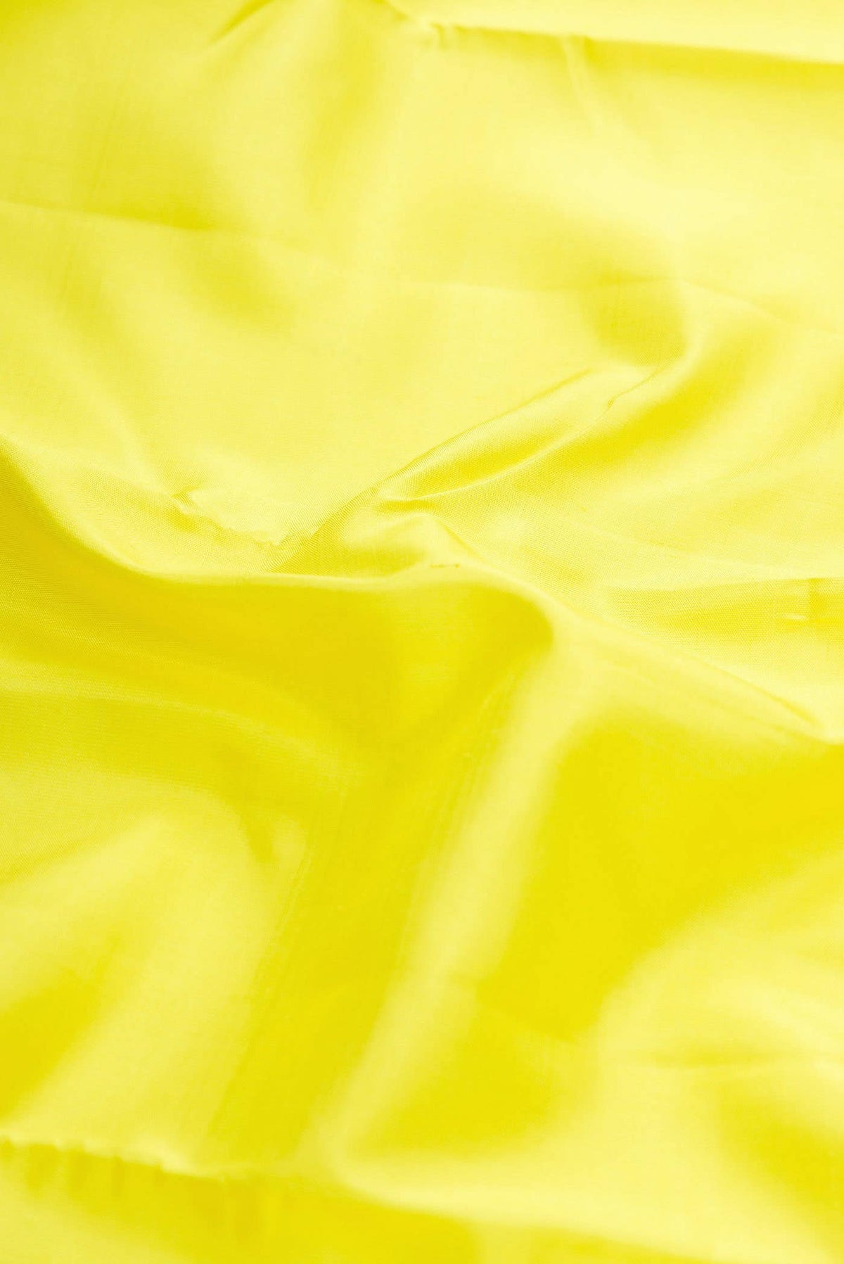 Pure Silk Pure Zari Lemon Yellow Dual Tone Kanchipuram Saree