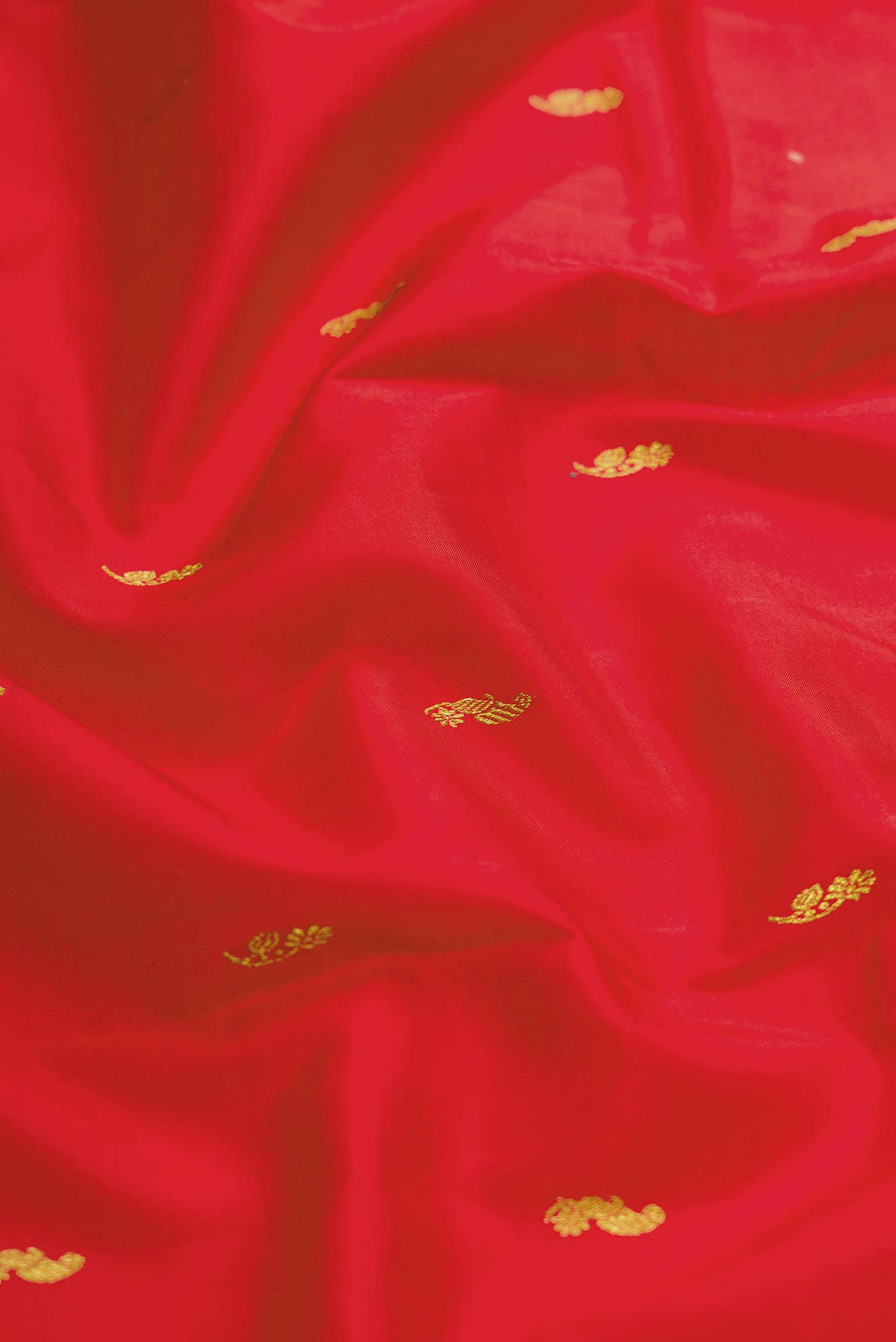 Pure Silk Pure Zari Red Dual Tone Kanjivaram Saree