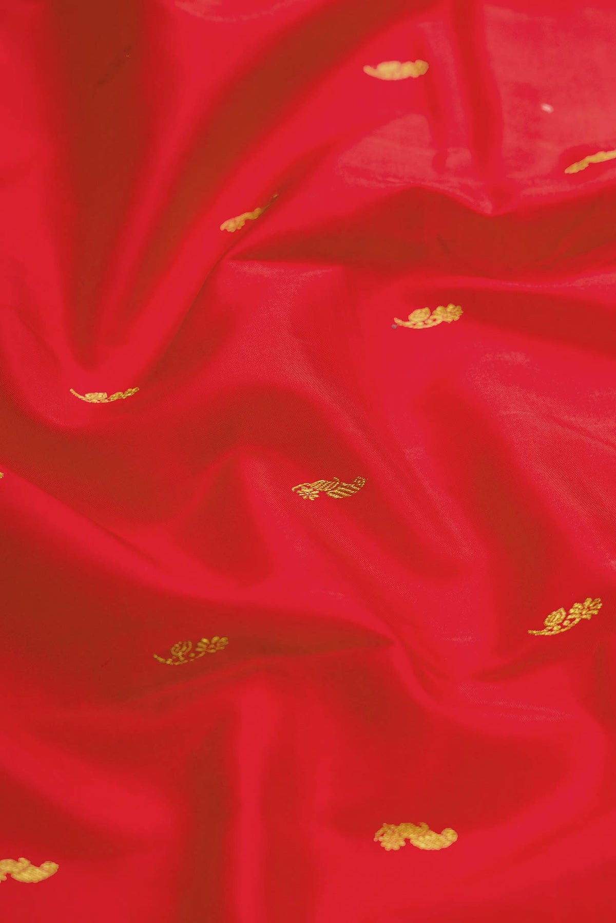 Pure Silk Pure Zari Red Dual Tone Kanjivaram Saree