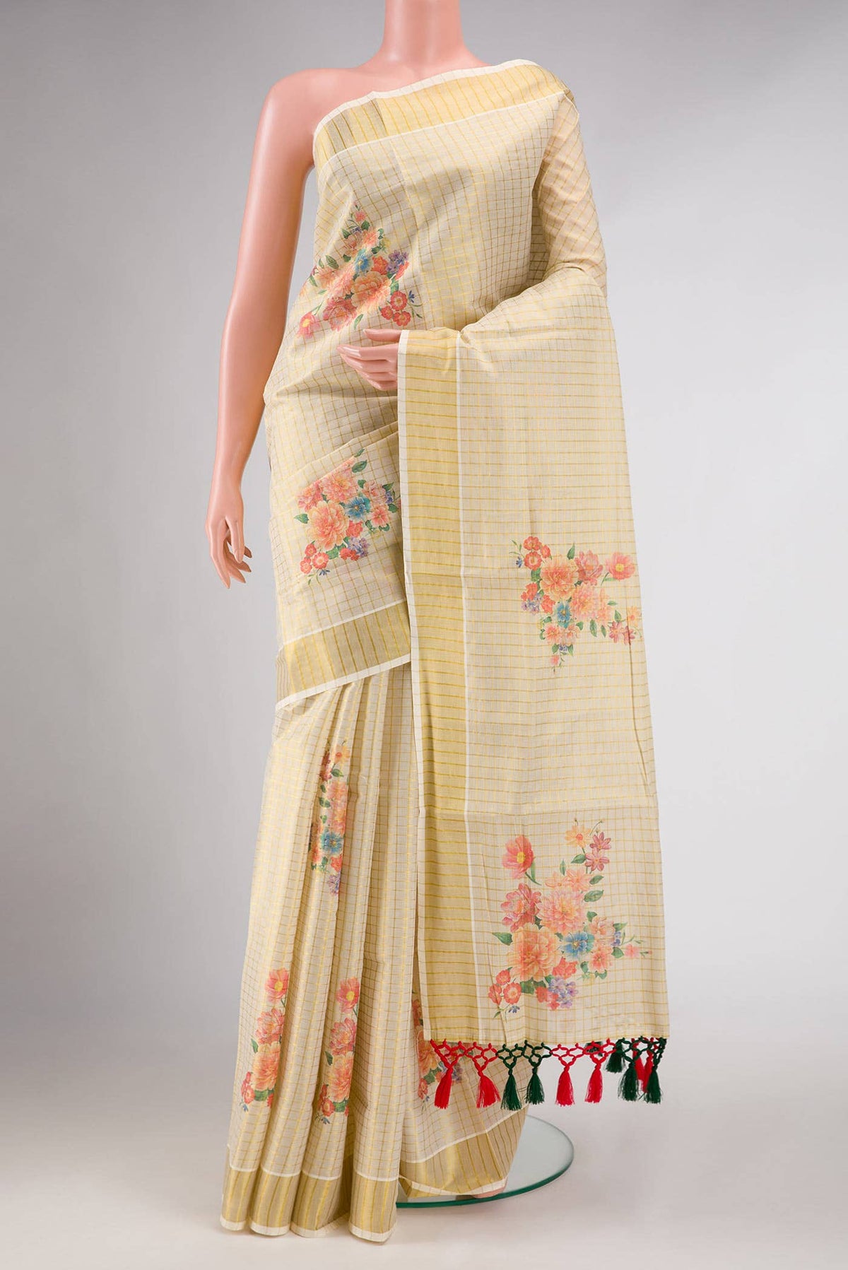 Gold Kerala Cotton Saree