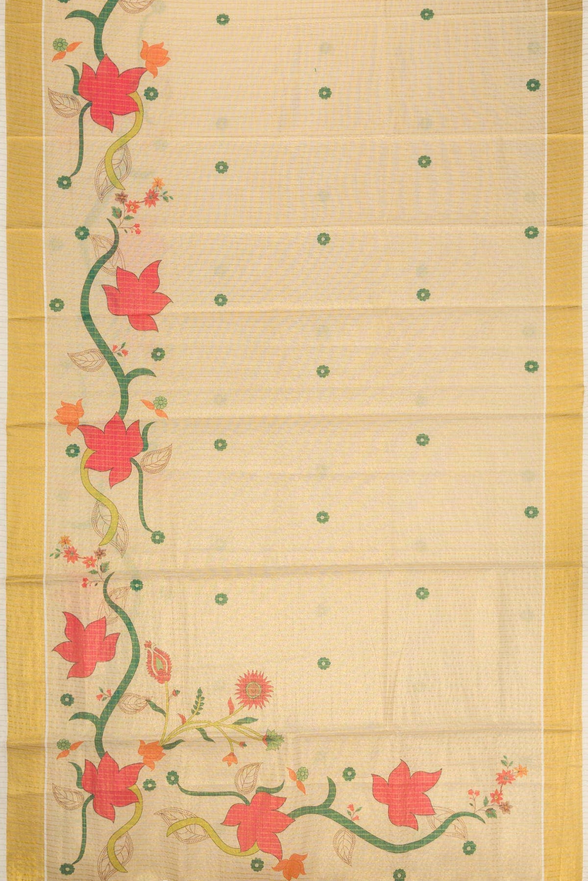 Sandal Dual Tone Kerala Cotton Saree