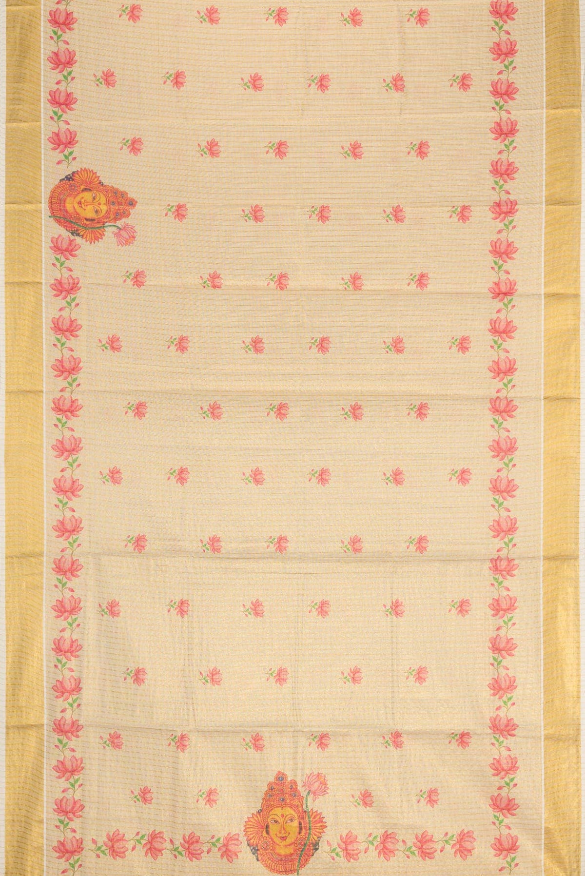 Gold Dual Tone Kerala Cotton Saree