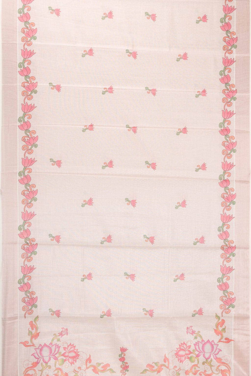 Pink Dual Tone Kerala Cotton Saree