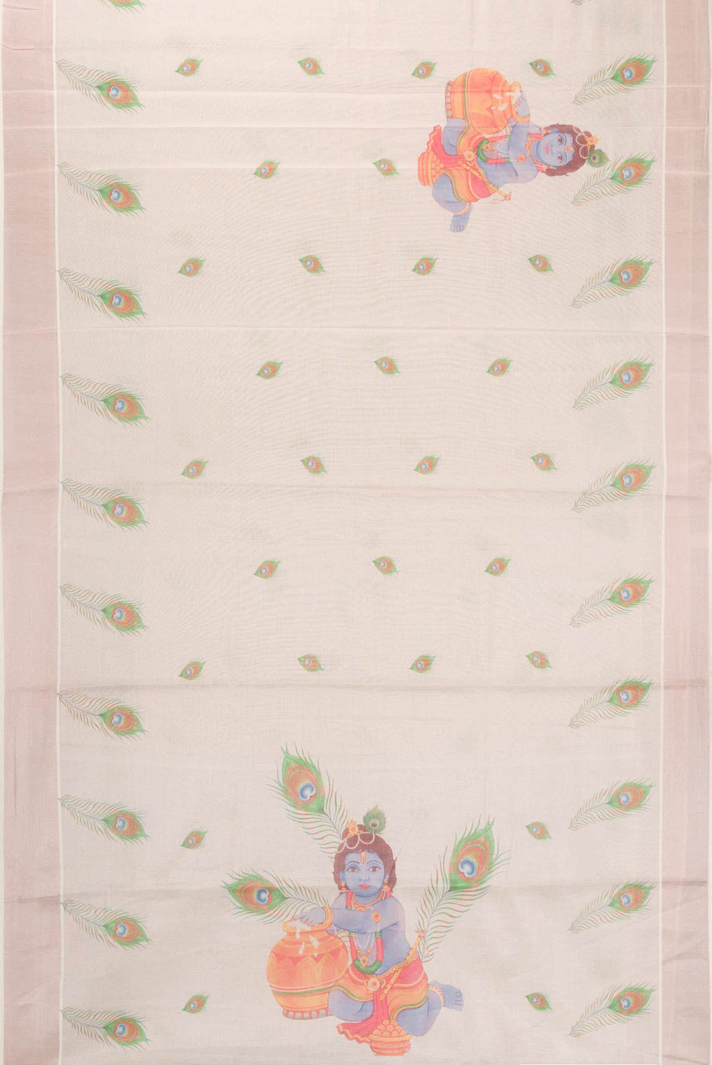 Pink Dual Tone Kerala Cotton Saree