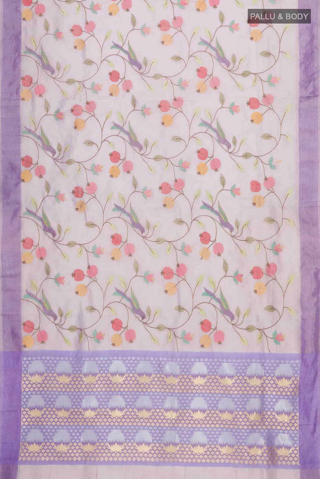Lavender Tissue Silk Saree