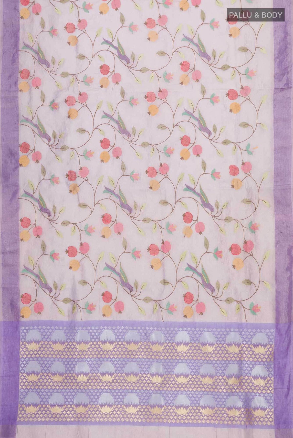 Lavender Tissue Silk Saree