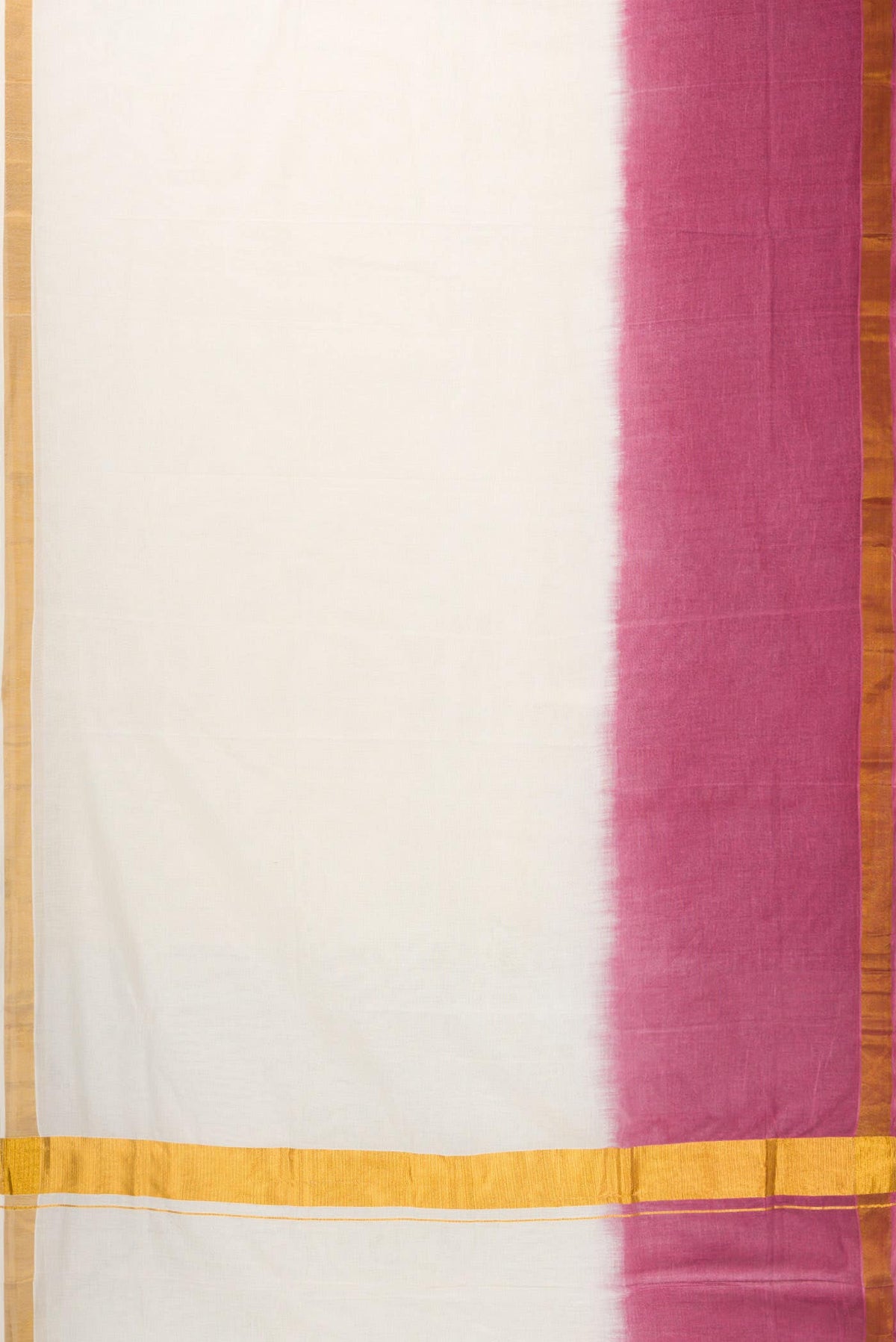 Off White Kerala Cotton Saree