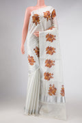 Grey Dual Tone Kerala Cotton Saree