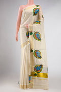 Gold Dual Tone Kerala Cotton Saree