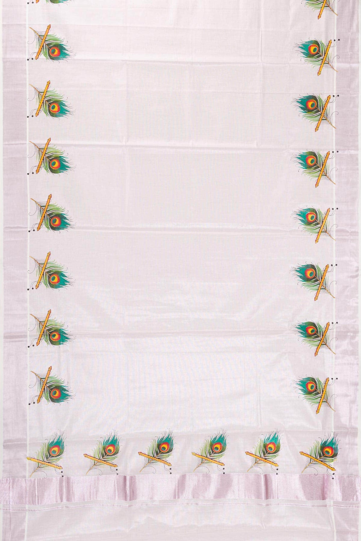 Lilac Dual Tone Kerala Cotton Saree