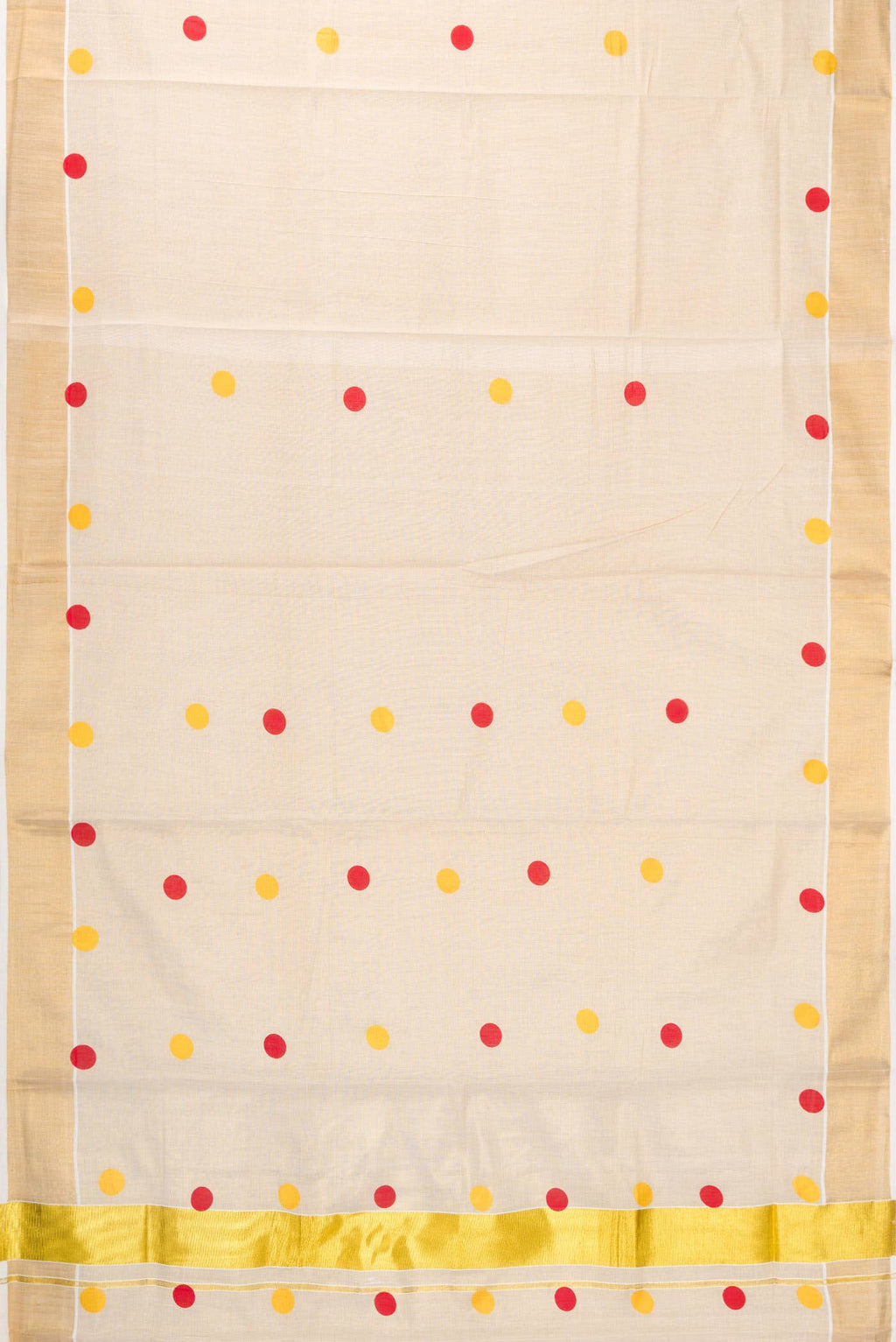 Gold Dual Tone Kerala Cotton Saree