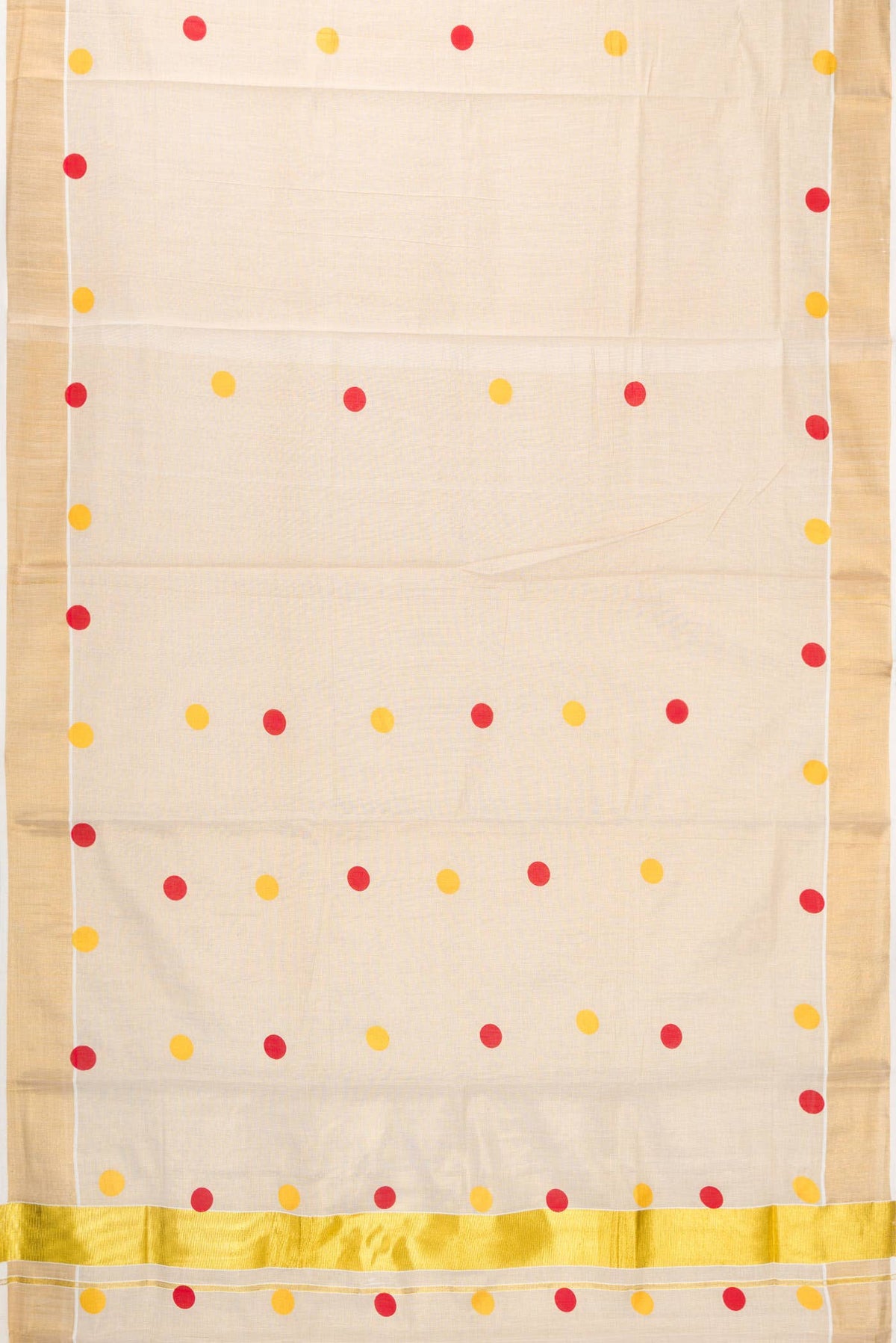 Gold Dual Tone Kerala Cotton Saree