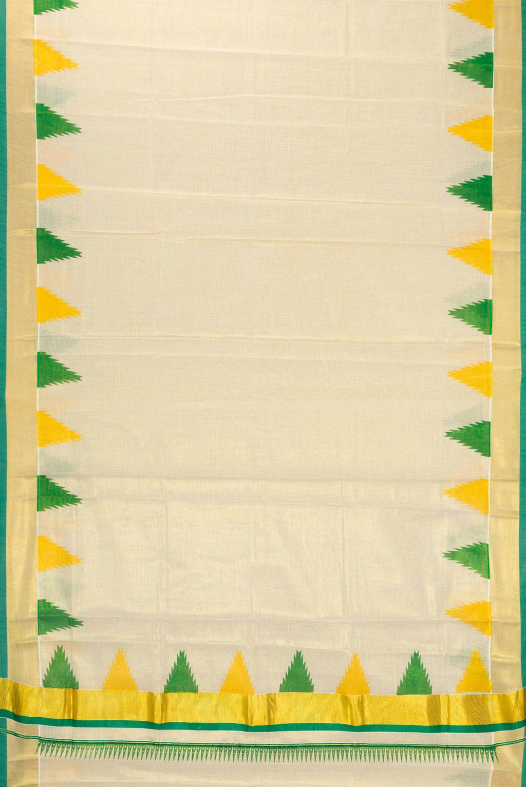 Gold Dual Tone Kerala Cotton Saree