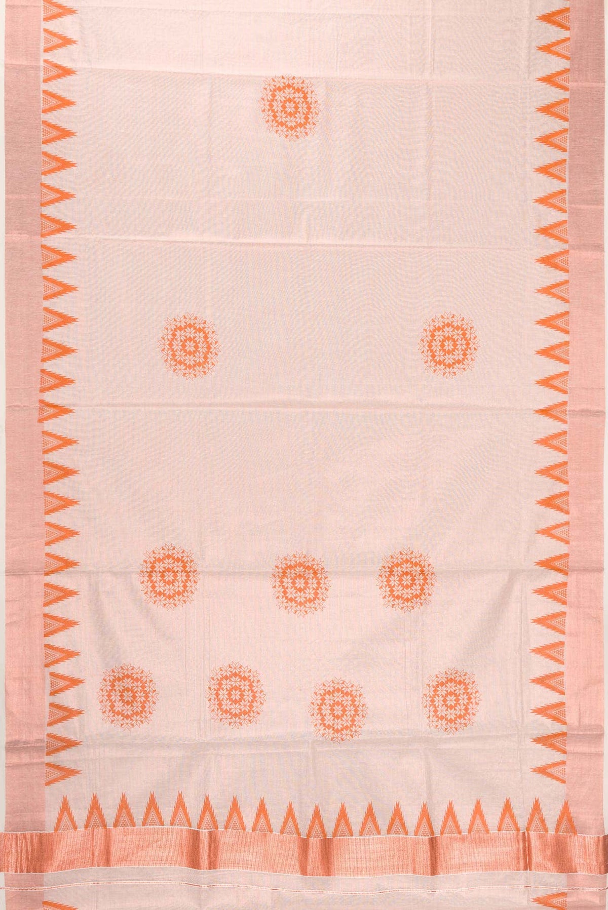 Rose Gold Dual Tone Kerala Cotton Saree