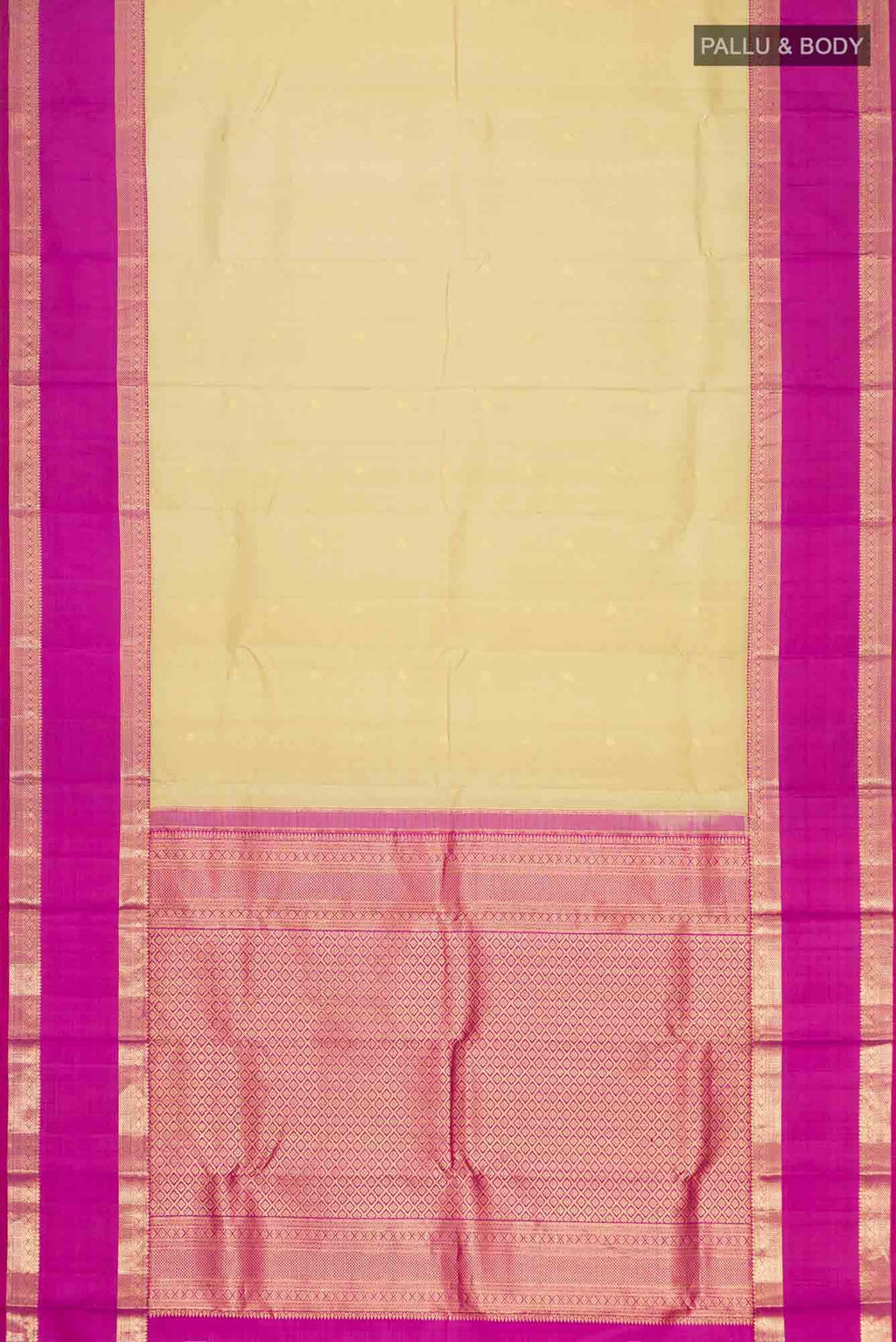 Beige Kanjivaram Silk Saree