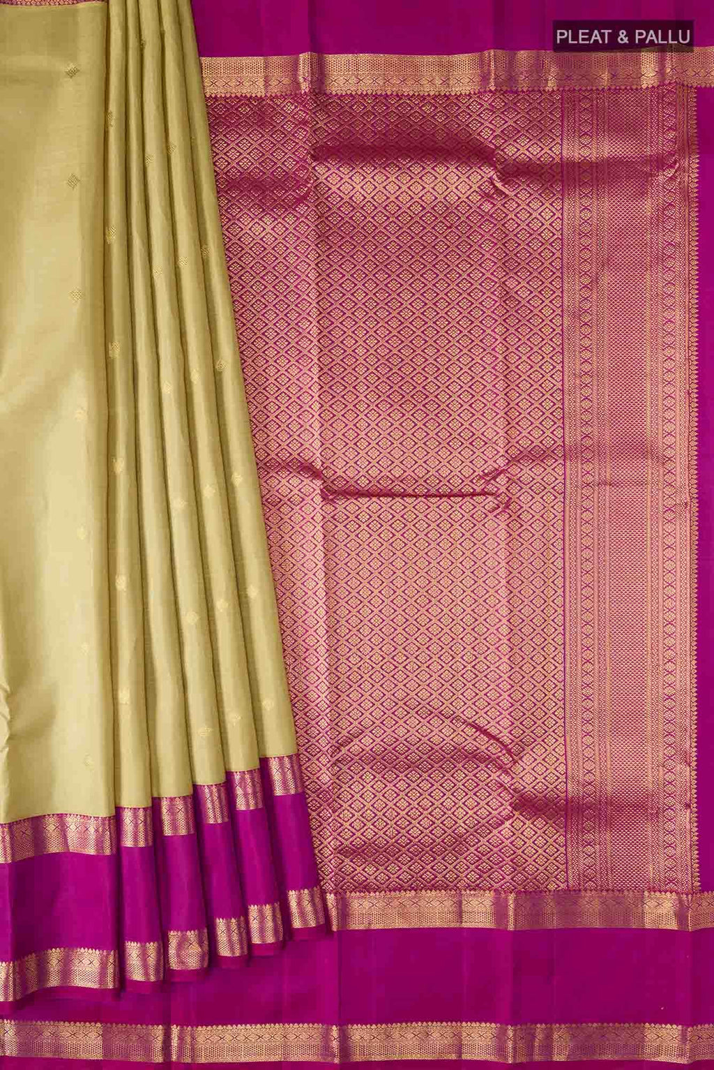 Beige Kanjivaram Silk Saree