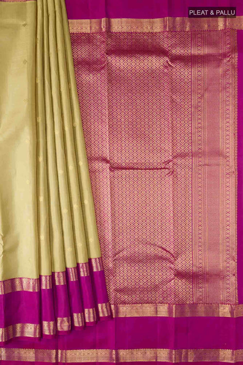 Beige Kanjivaram Silk Saree