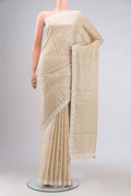 Cream Bhagalpuri Tussar Silk Saree