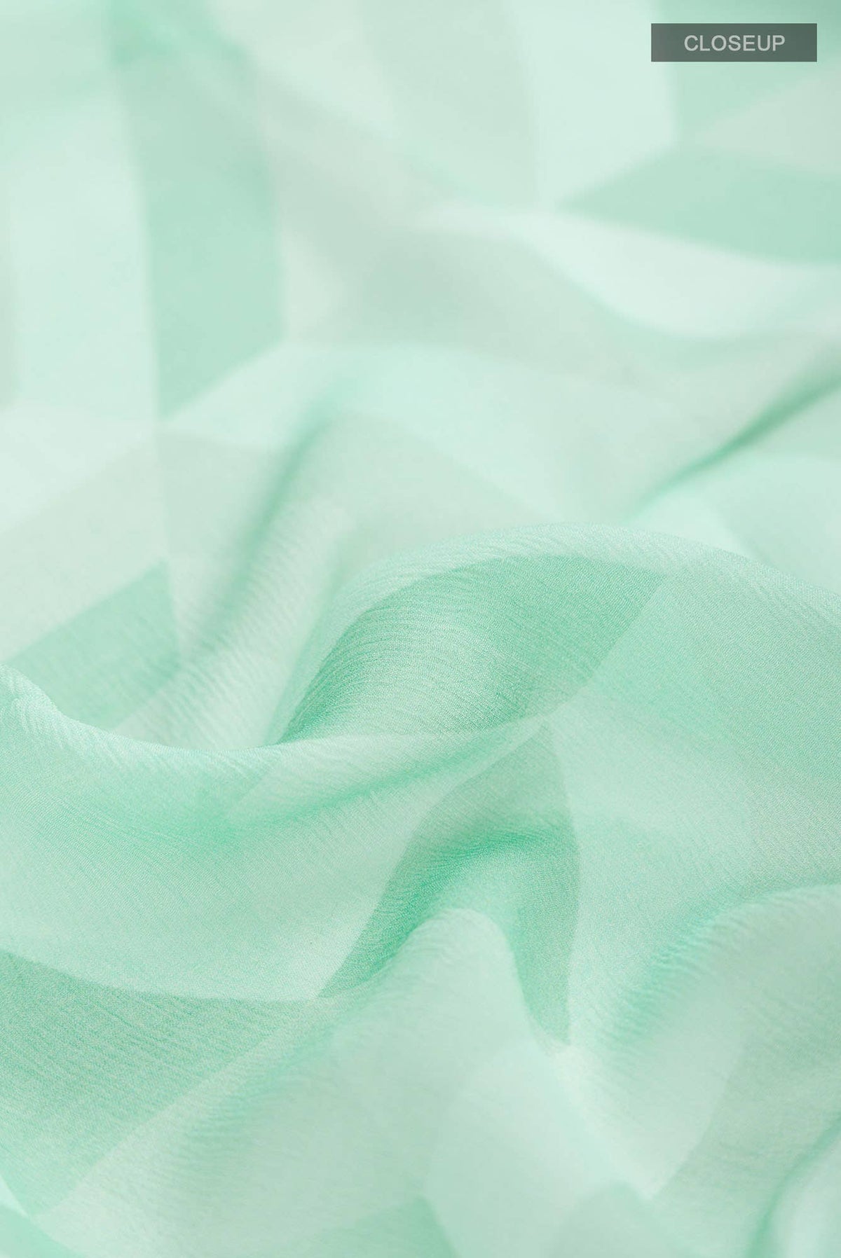 Mint Green Mysore Chiffon Saree