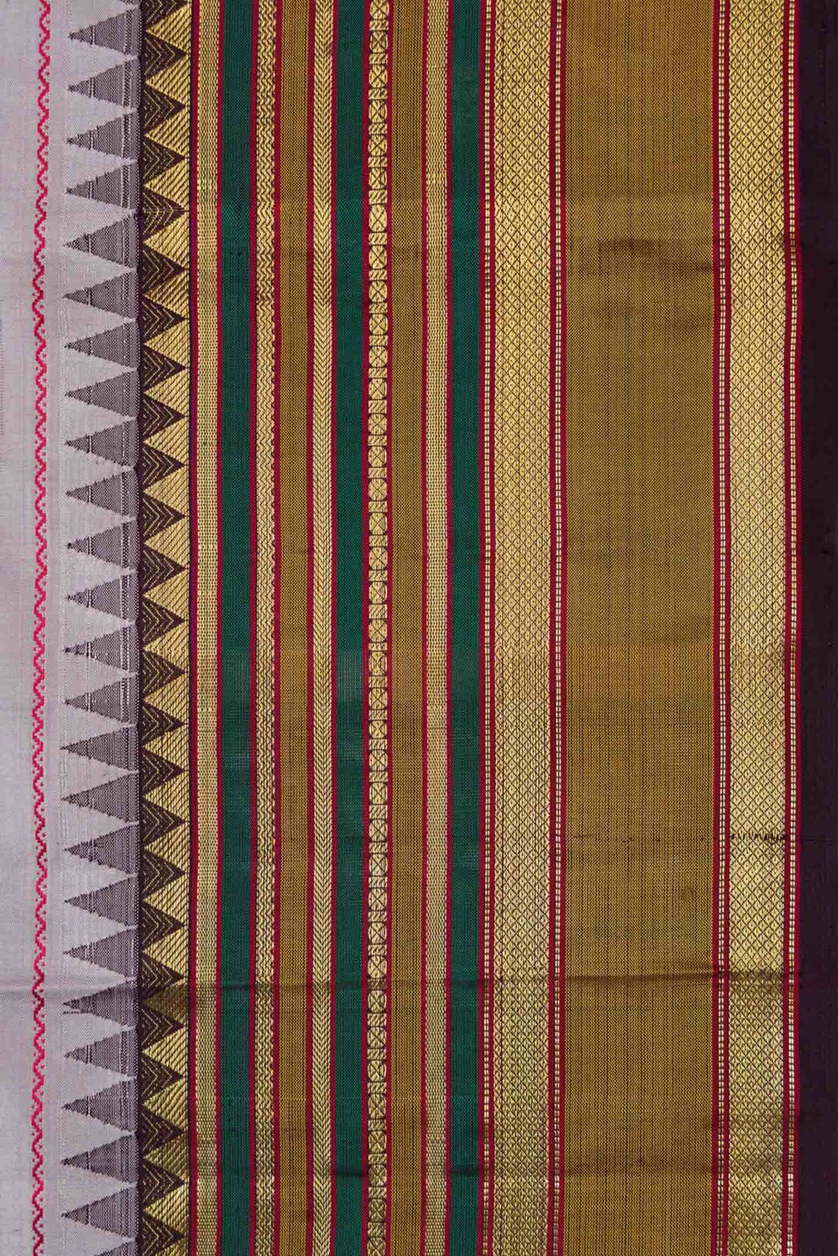 Pure Silk Pure Zari Grey Kanchipuram Saree