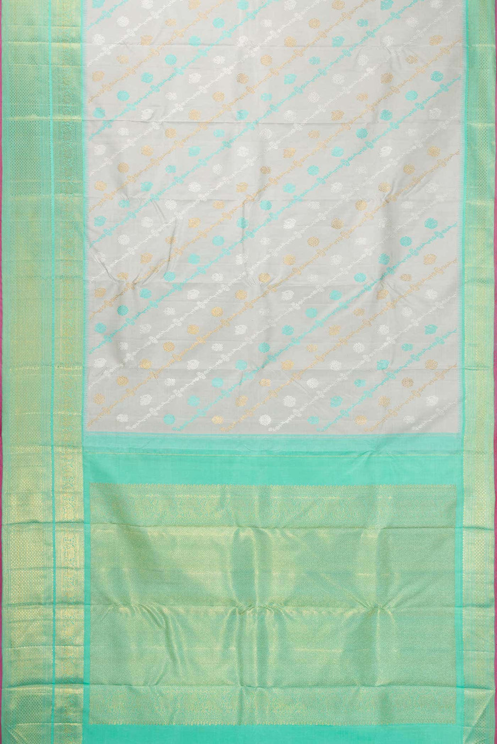 Pure Silk Pure Zari Grey Kanjivaram Saree