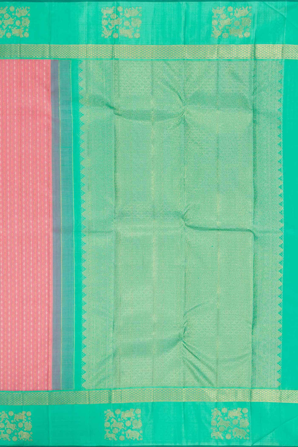 Pure Silk Pure Zari Pink Kanjivaram Saree