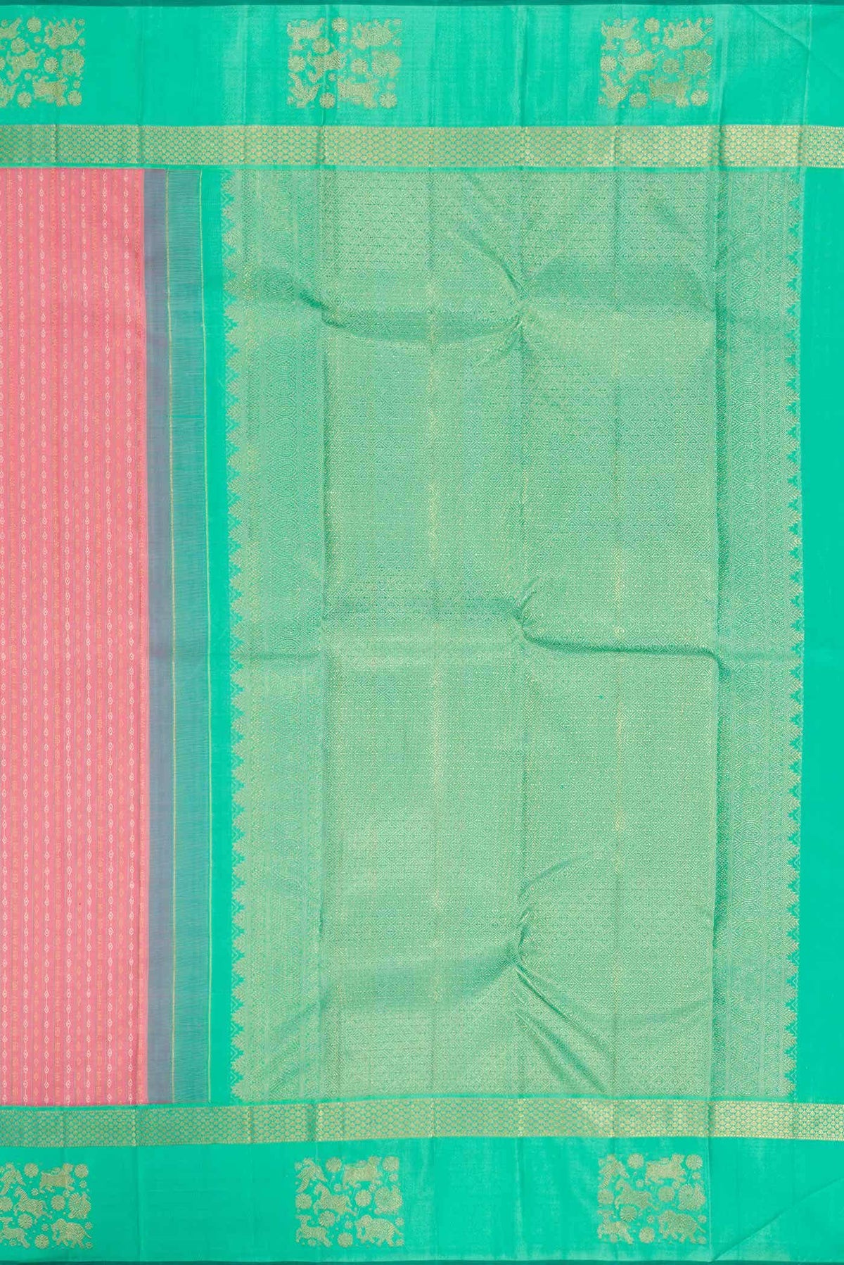 Pure Silk Pure Zari Pink Kanjivaram Saree