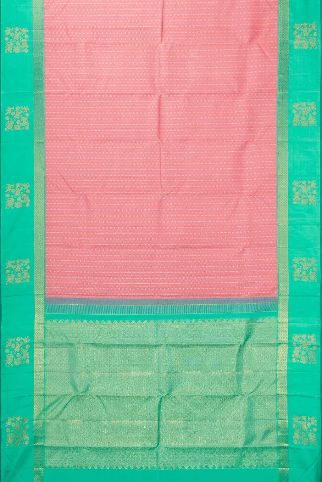 Pure Silk Pure Zari Pink Kanjivaram Saree