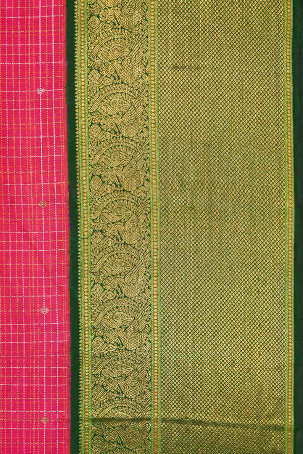 Pure Silk Pure Zari Pink Kanjivaram Saree