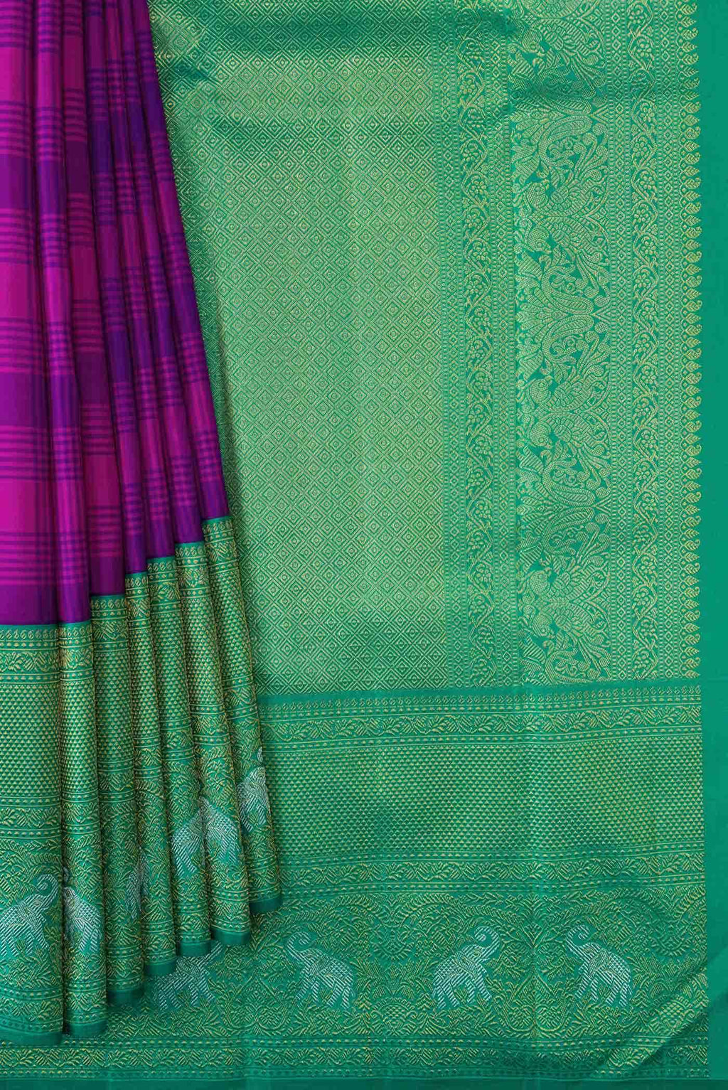 Pure Silk Pure Zari Multi Kanjivaram Saree