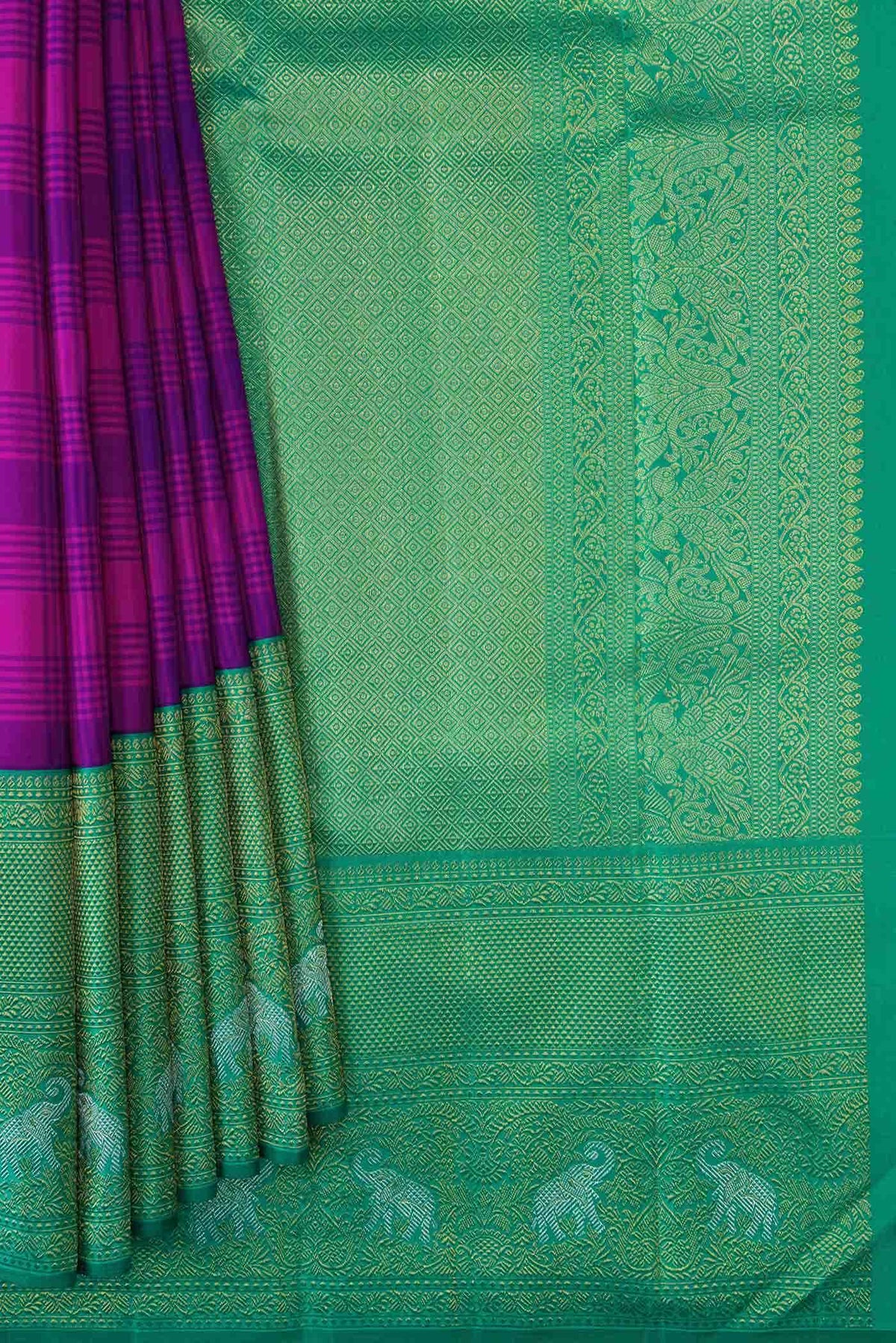 Pure Silk Pure Zari Multi Kanjivaram Saree