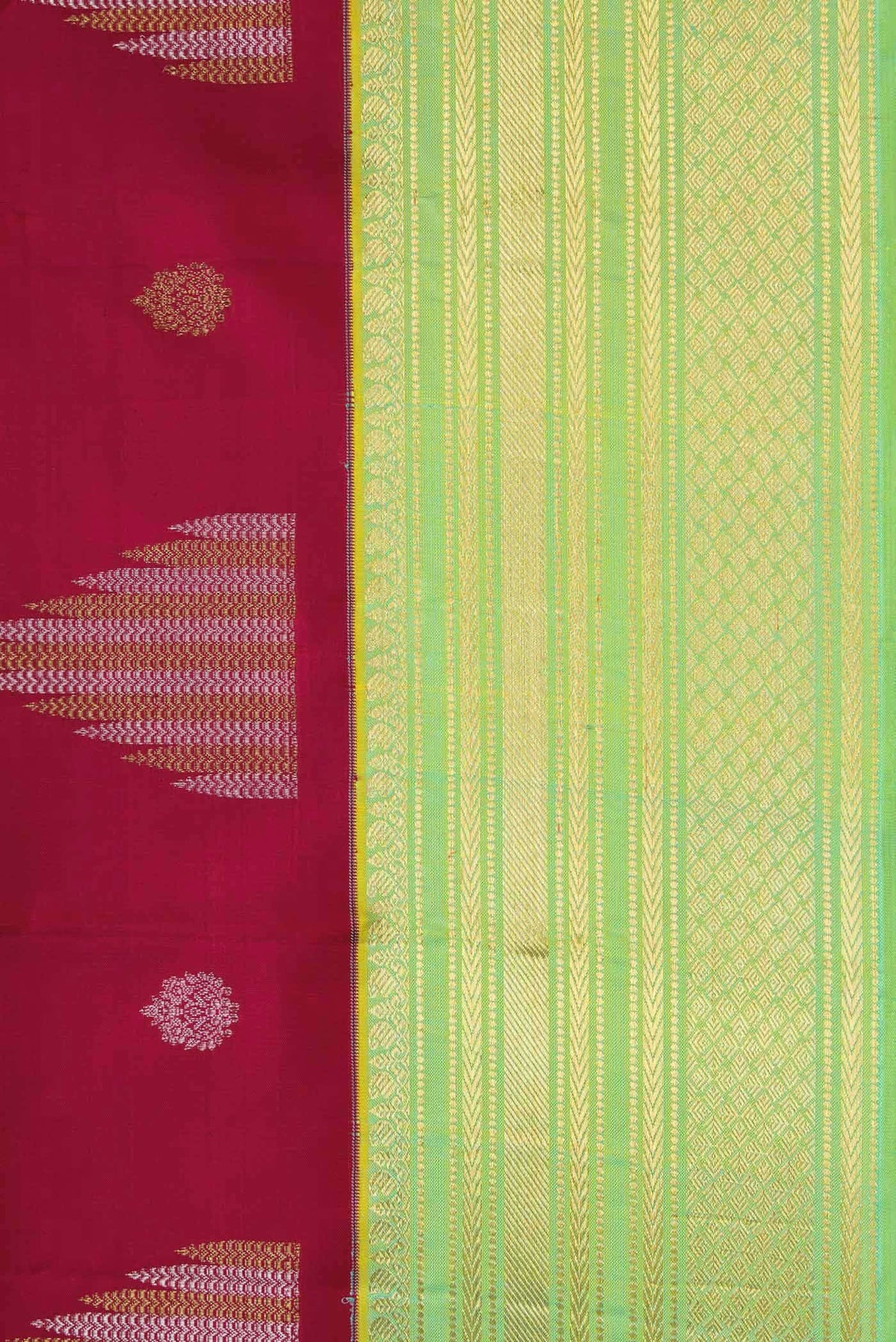 Pure Silk Pure Zari Maroon Kanjivaram Saree
