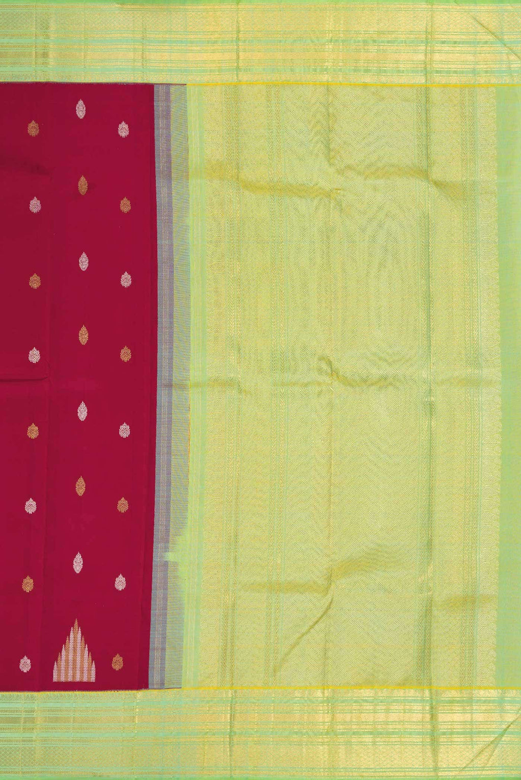 Pure Silk Pure Zari Maroon Kanjivaram Saree