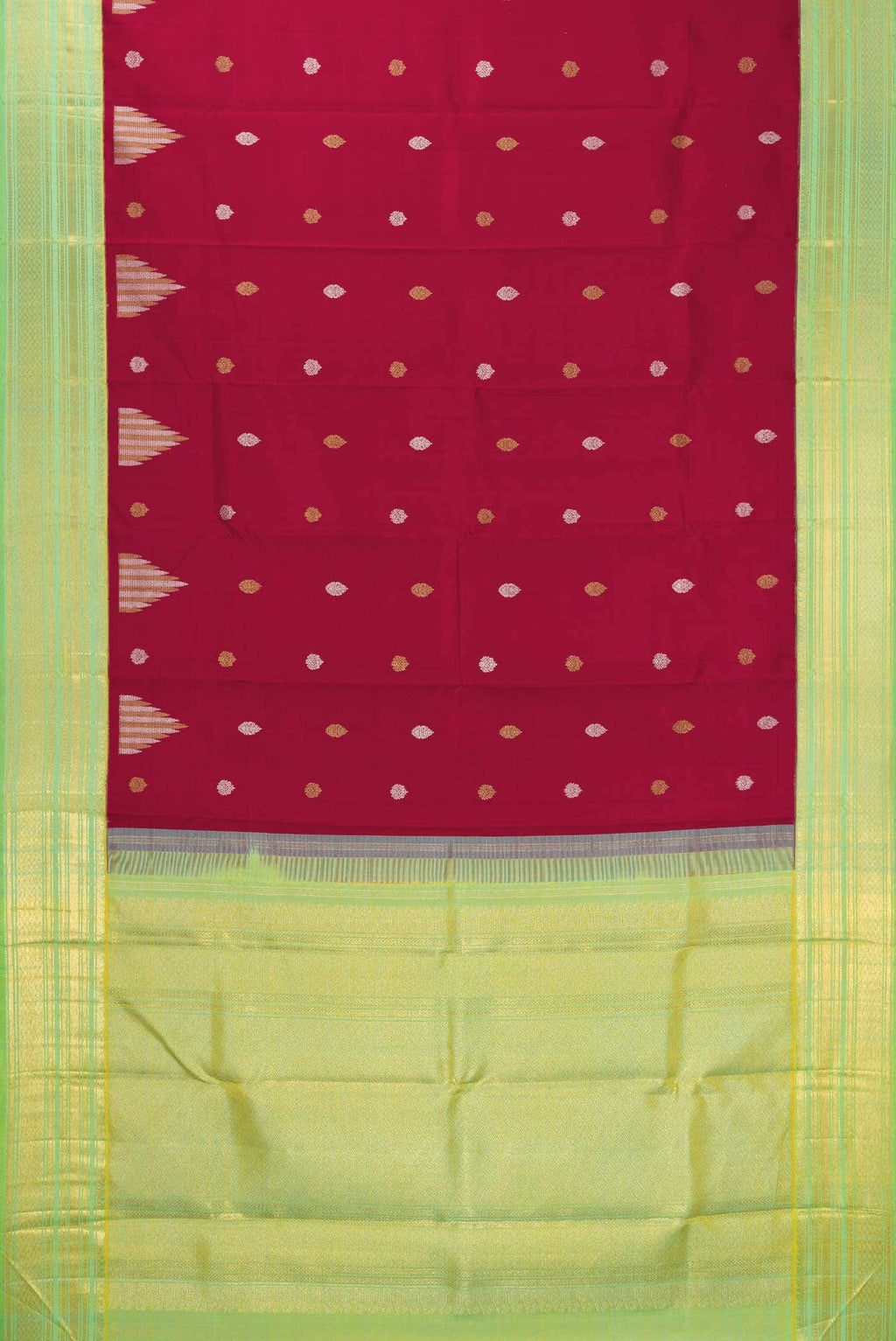 Pure Silk Pure Zari Maroon Kanjivaram Saree