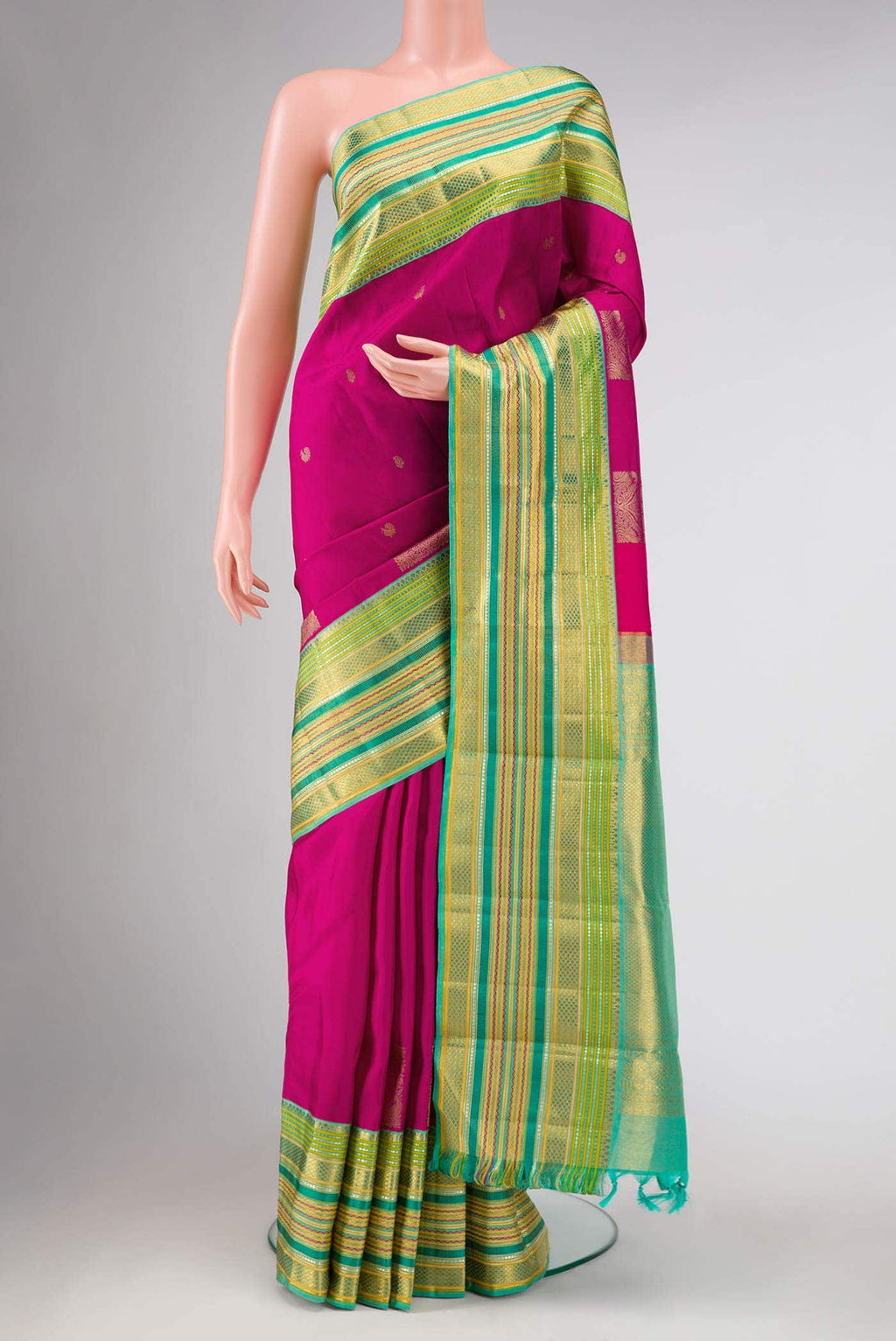 Pink Kanchipuram Silk Saree