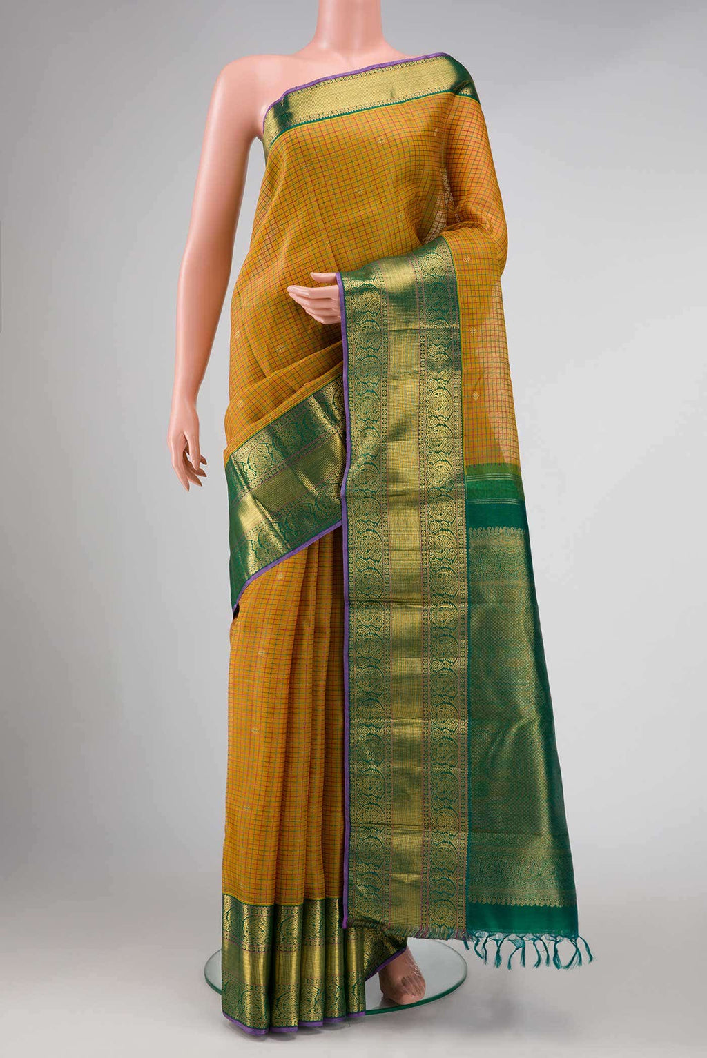 Mustard Linen Saree