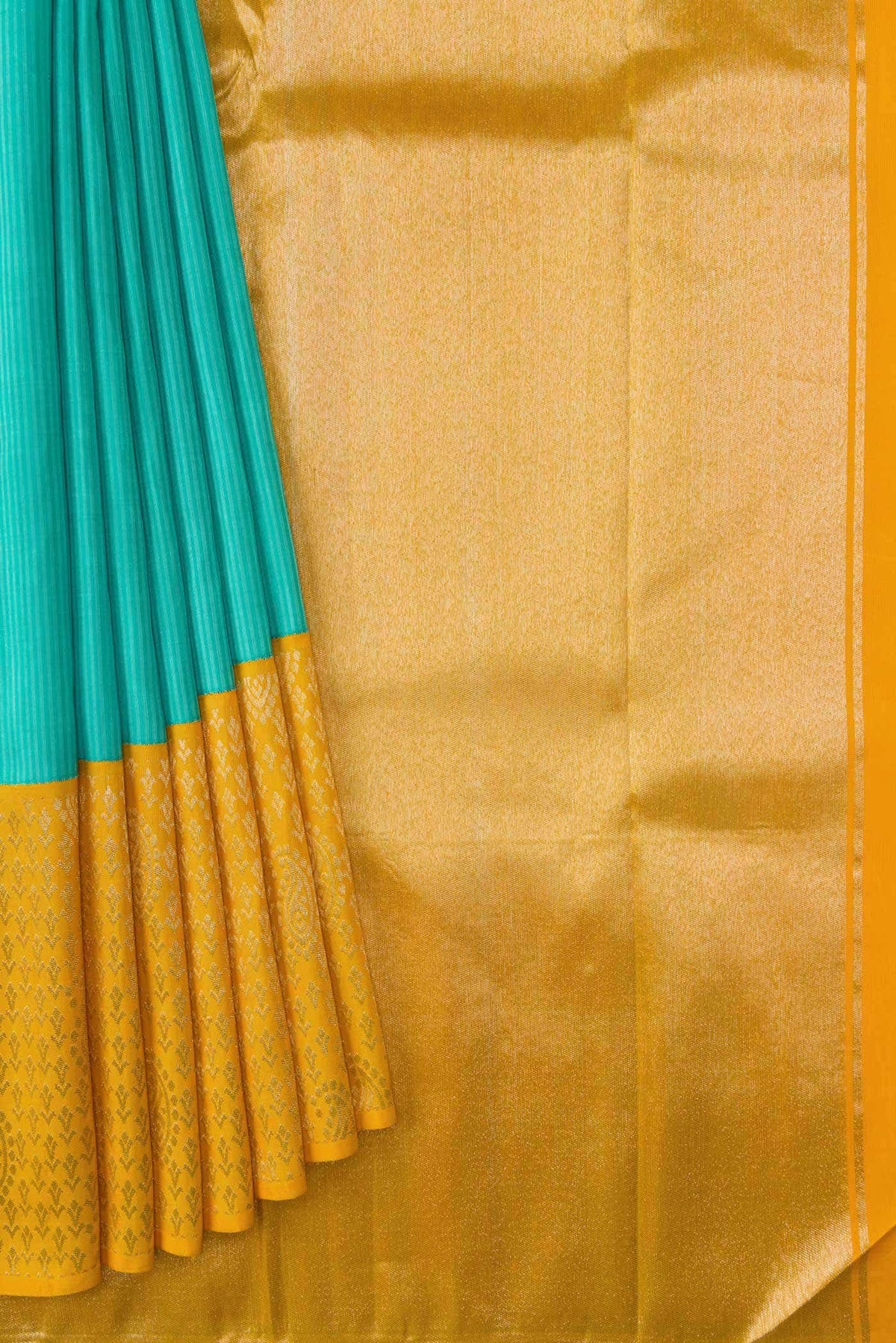 Sea Green Kanchipuram Silk Saree