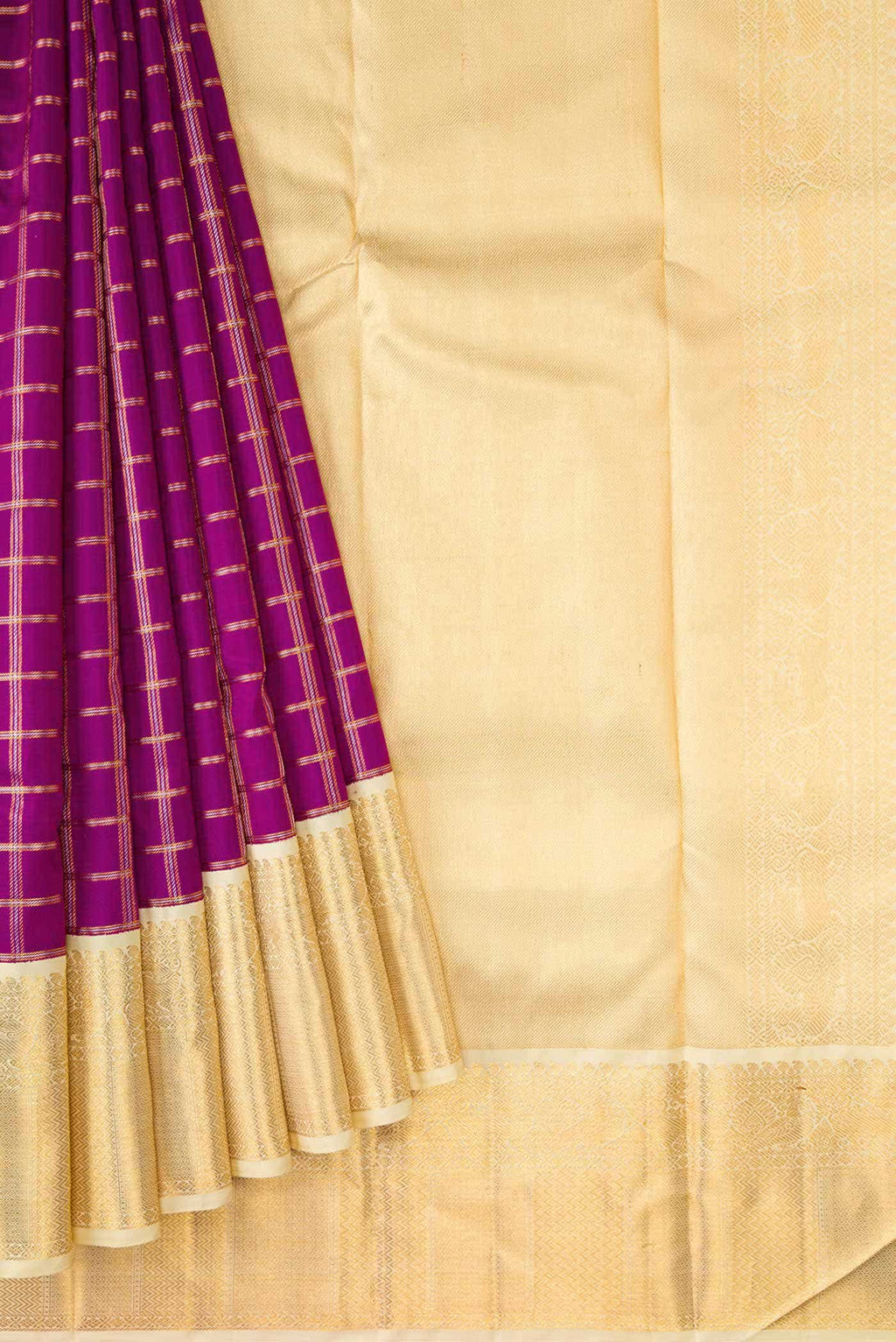 Purple Dual Tone Kanchipuram Silk Saree
