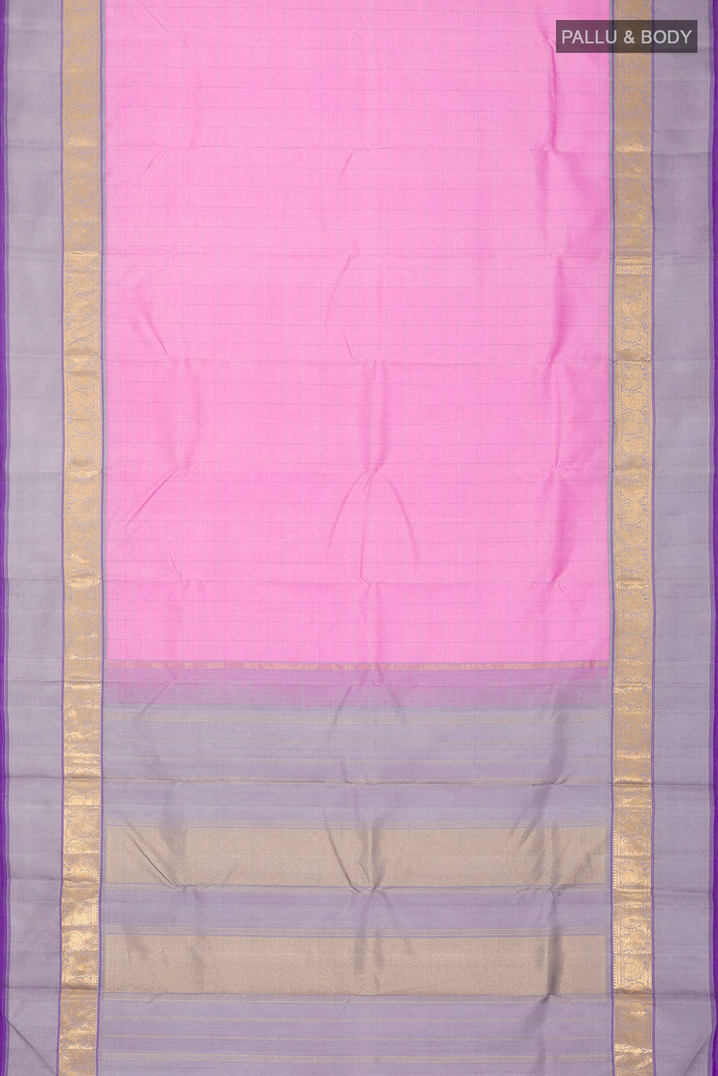 Rose pink Kanjivaram Silk Saree