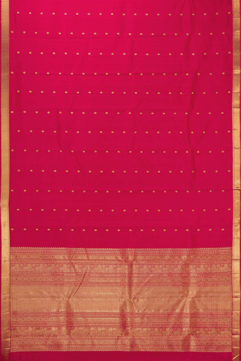Pure Silk Pure Zari Dark Pink Dual Tone Kanchipuram Saree