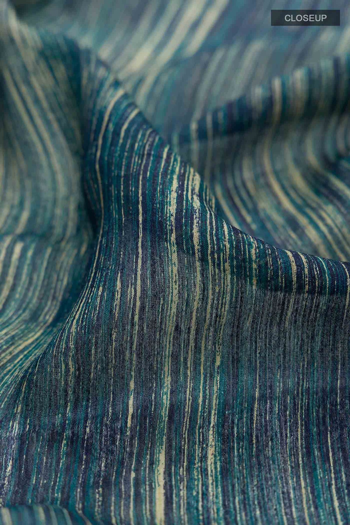 Blue Bhagalpuri Tussar Silk Saree